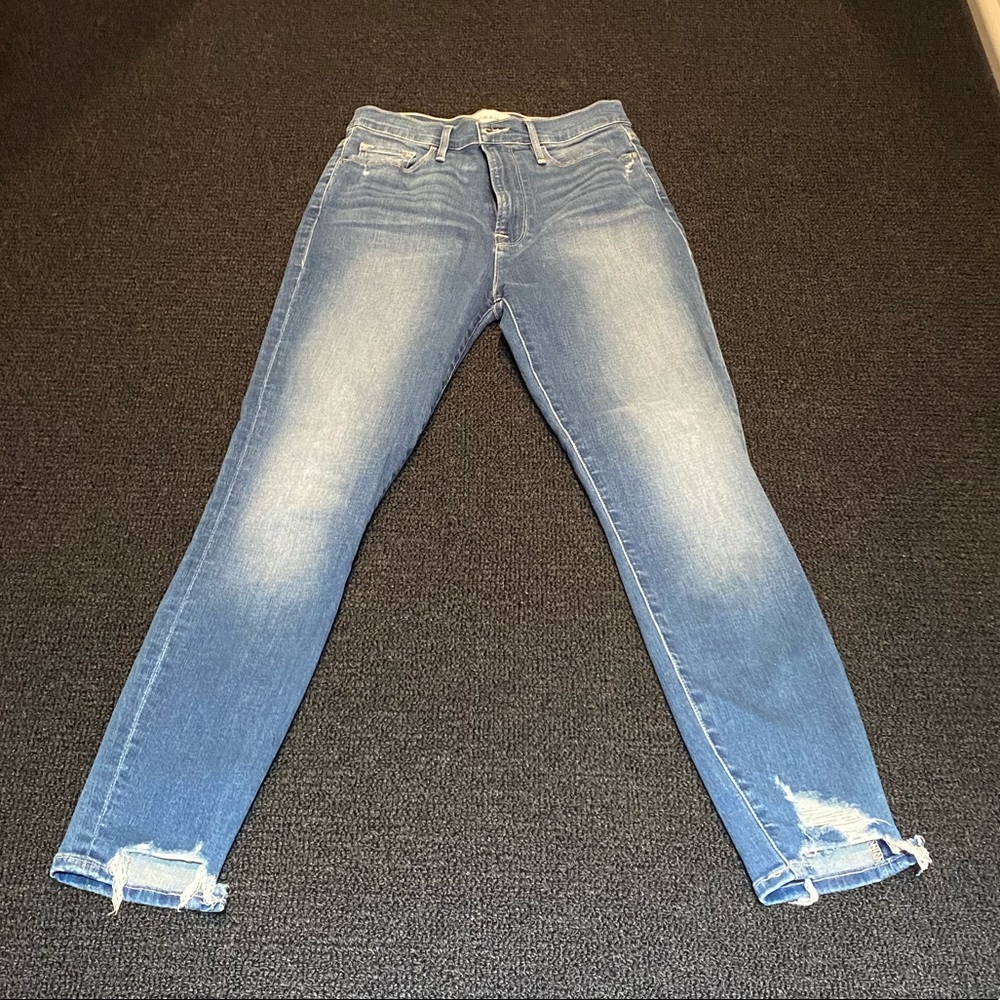 FRAME light-wash high-waisted skinny jeans